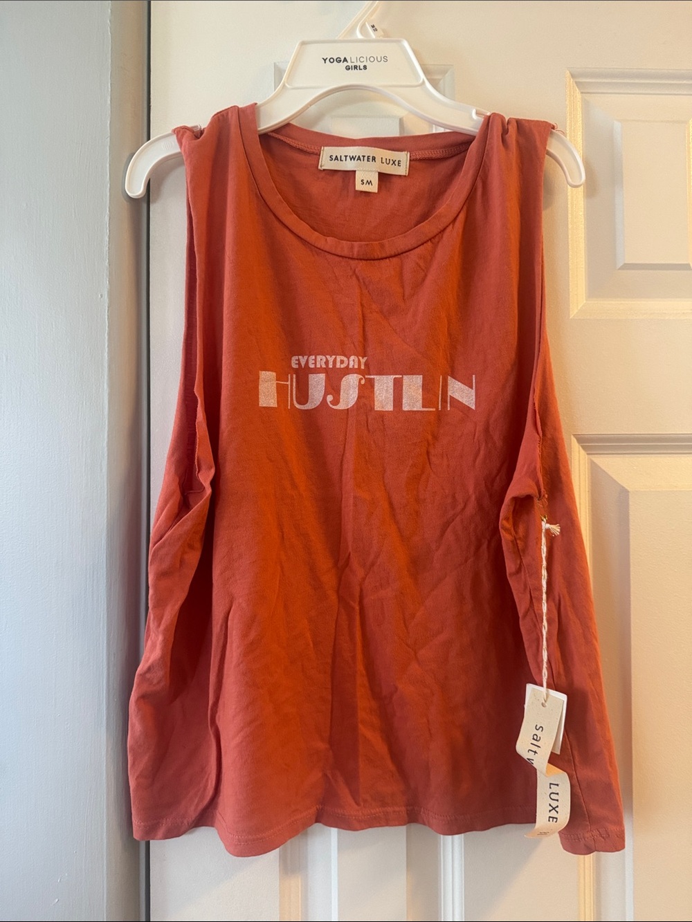 saltwater LUXE Rust Red 'Everyday Hustlin' Graphic Tank